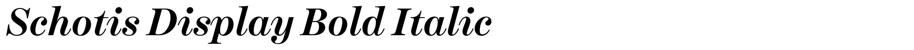 Schotis Display Bold Italic